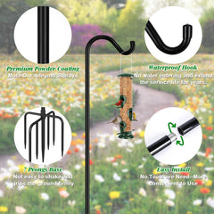 FEED GARDEN close-up of seven-prong base in soil, provides superior wind stability