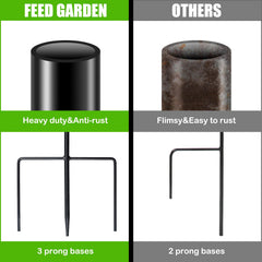 FEED GARDEN three-prong base pushed into soil for steady support