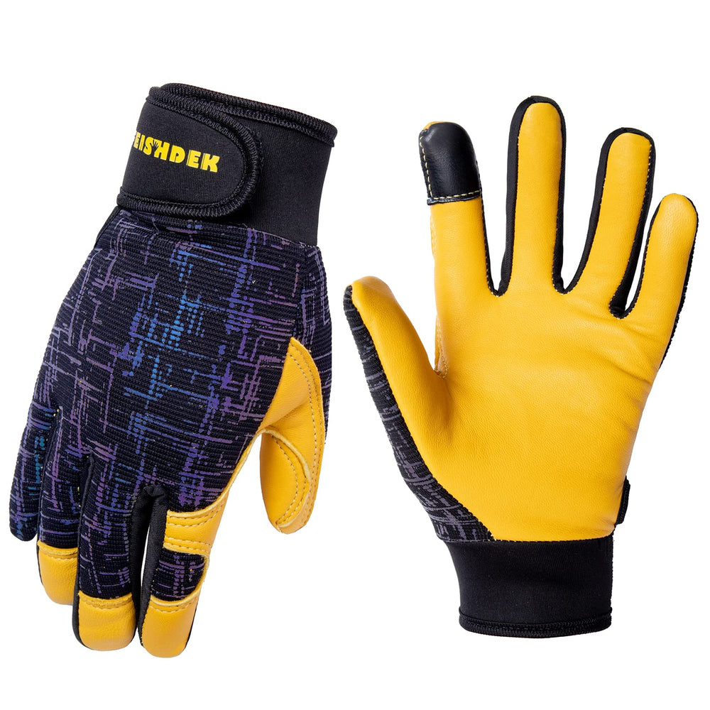 FEISHDEK front view showing glove design and logo, clear protection