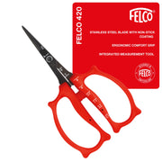 FELCO 420 front view showing compact scissors and ergonomic shape benefit precision
