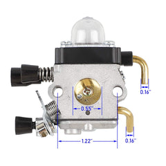 Ferilter carburetor side assembly detail highlighting choke and fuel port for easy service