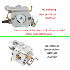 Ferilter carburetor side connection detail showing fuel and throttle linkage clarity