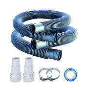 FibroPool front view of two 1.5in x 6ft hoses showing kit contents for reliable replacement