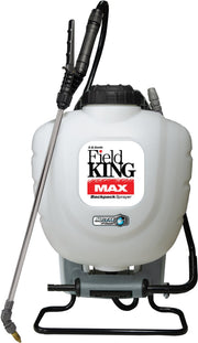 Field King front view showing tank and wand for clear application