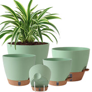 Fielda front view showing five pot sizes and modern look for styling