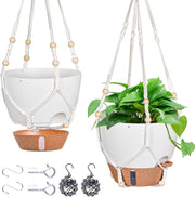 Fielda front view of hanging planter showing design and durability benefit