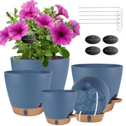 Fielda front view of stacked planters showing modern design and space-saving benefit
