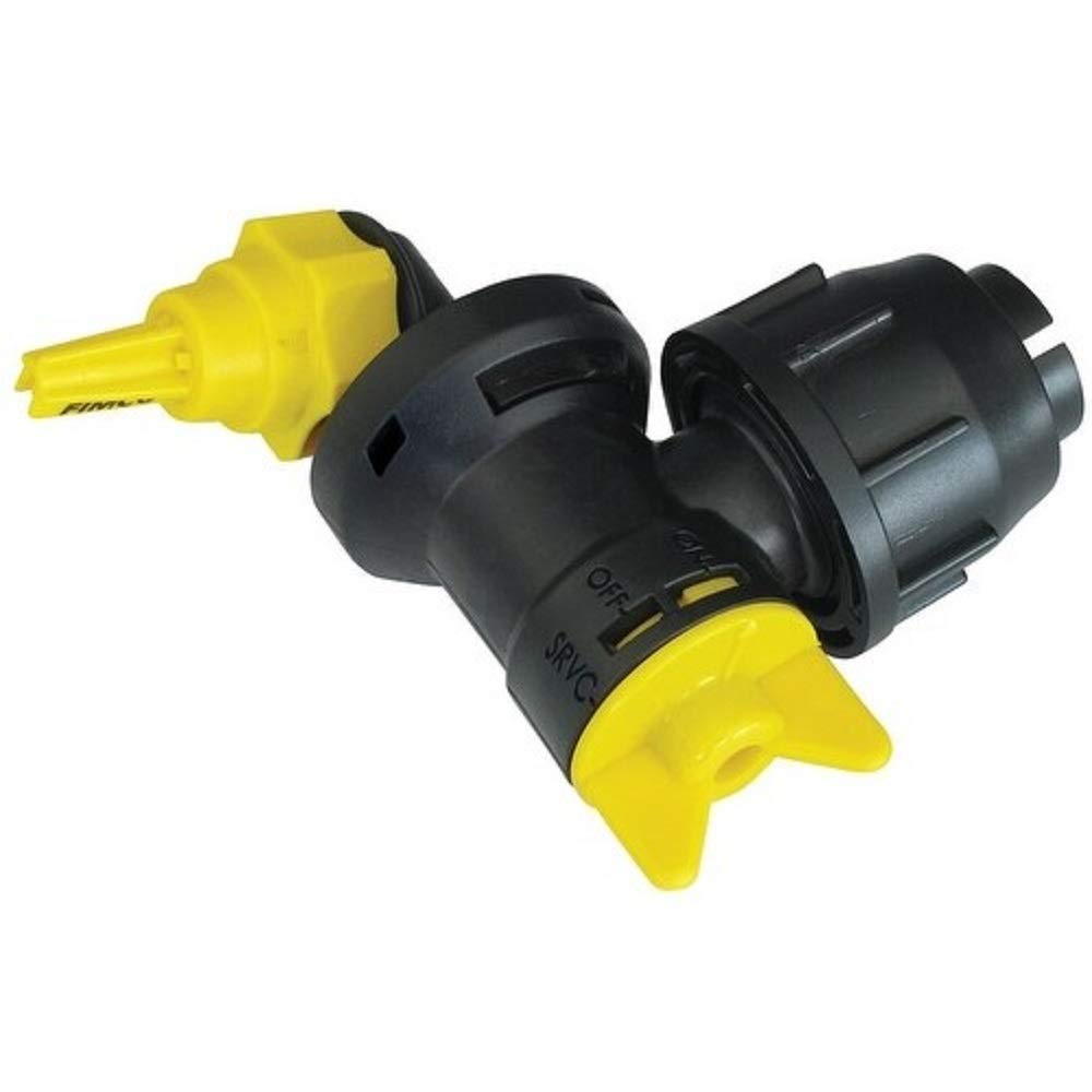 Fimco nozzle front assembly showing integrated valves and durable body for easy servicing