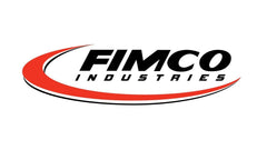 Fimco nozzle installed on boom demonstrating 13-foot coverage and secure hose connection