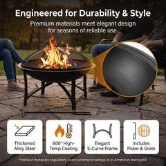 Fire Beauty carbon steel bowl texture illustrating durable finish