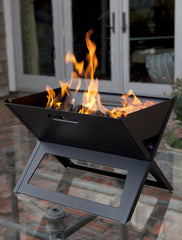 Fire Sense side assembled view showing 13-inch height for tabletop cooking convenience