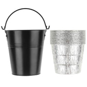 Firsgrill galvanized steel bucket front view showing durable construction and weather resistance