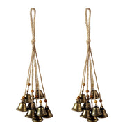 Fishknow front view of hanging witch bells, decorative doorway accent and alert