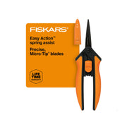 Fiskars front view showing compact pruning snips for precise trimming