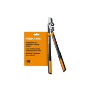 Fiskars 25-inch lopper front view showing full length and design benefit of reach