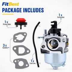 FitBest carburetor mounted on mower demonstrating restored engine response