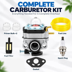 FitBest fuel filter and gasket arrangement protecting carburetor from debris