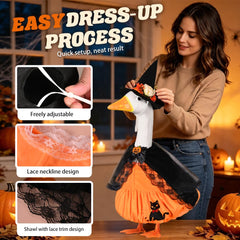 FKCQRJW dressed goose on porch demonstrating ready-to-display charm