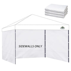 FLAGLY sidewall front view showing full panel and clean white appearance for professional booths