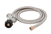 Flame King front view of regulator hose showing connector benefits