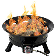Flame King front view showing clean flame and 24-inch bowl for portable warmth