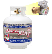 Flame King front view showing tank shape and durable design benefit