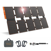 FlexSolar folded with carry bag showing portability benefit