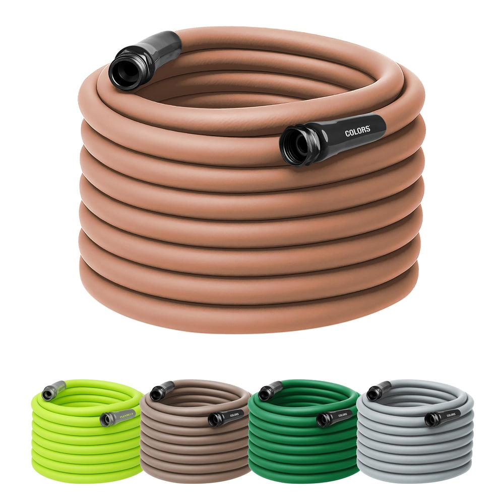 Flexzilla red clay hose front view showing full length and color benefit