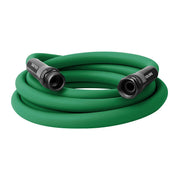 Flexzilla forest green front view showing durable hose and neat profile benefit: blends with landscaping
