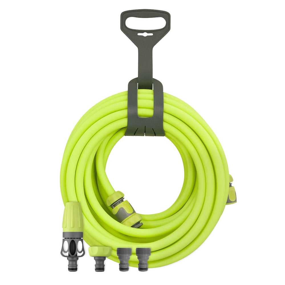 Flexzilla front view of coiled hose showing compact storage and easy carrying
