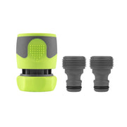 Flexzilla front packaging showing coupler and two plugs for quick connections