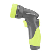 Flexzilla front view nozzle showing ZillaGreen finish and six-pattern benefit