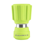 Flexzilla front view of ZillaGreen heavy-duty twist-action nozzle showing durable metal and soft grip
