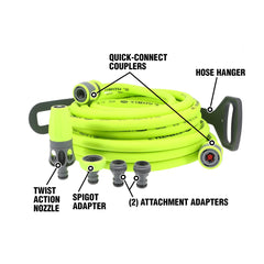 Flexzilla quick-connect coupler attached to hose showing fast tool swaps