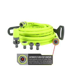 Flexzilla spigot adapter installed on faucet showing secure water connection
