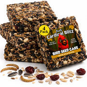 Flockin' front view of seed cake showing neat square shape and ready-to-use convenience