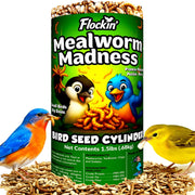 Flockin' cylinder front packaging shows product and benefits