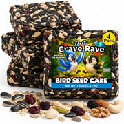 Flockin' front view of Crave Rave cake showing full ingredient mix and packaging benefits