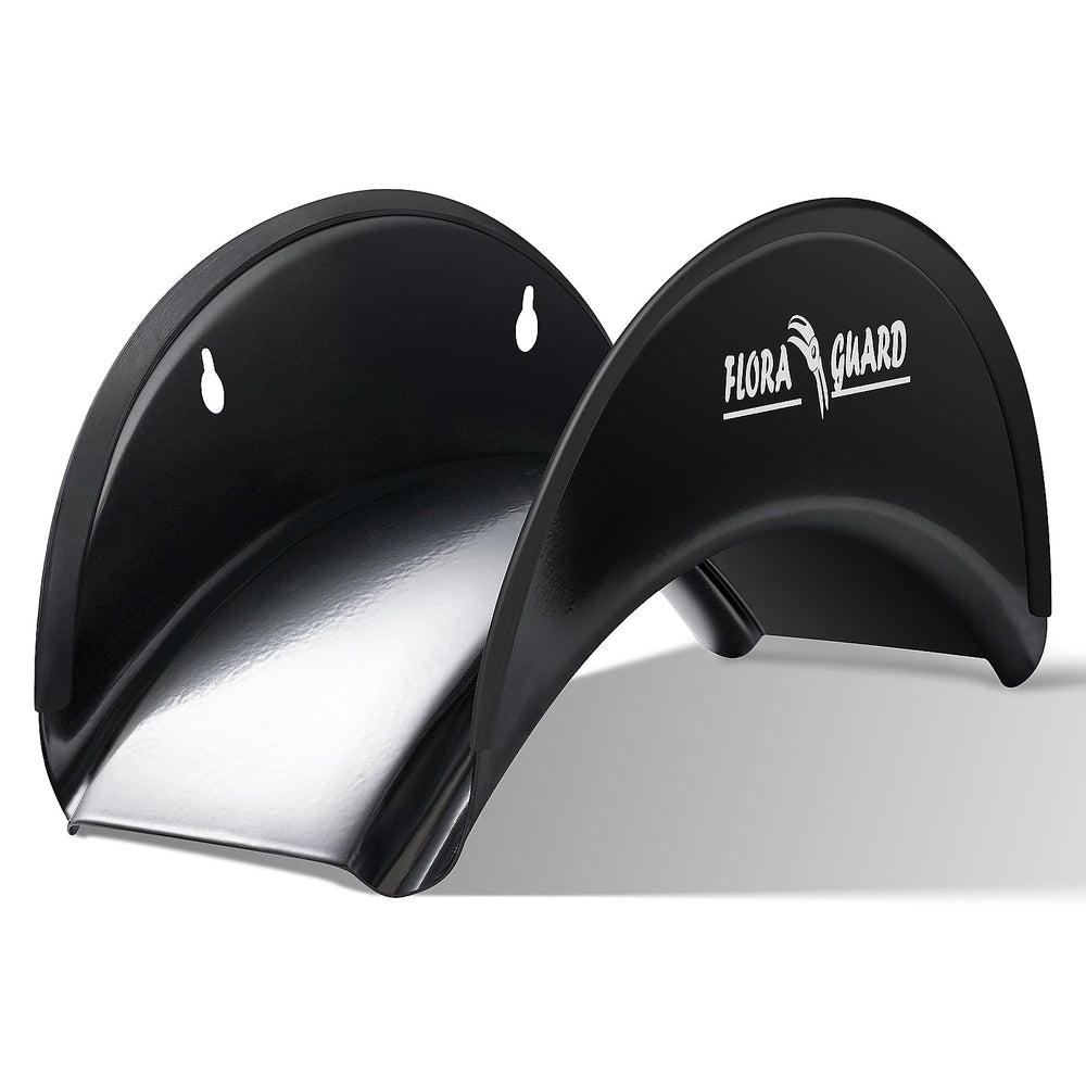 FLORA GUARD front view wall-mounted hose holder showing sturdy storage benefits