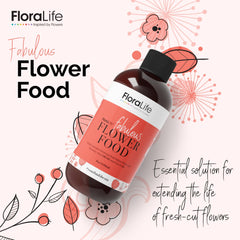 FloraLife label close-up highlighting directions and ingredient benefits