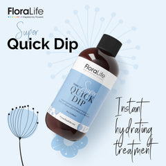 FloraLife Quick Dip bottle close-up highlighting texture and pour spout ease
