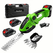 Flouritech front view of cordless trimmer showing compact design and controls for portability
