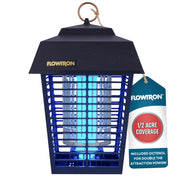 Flowtron front view showing unit and UV lamp, brand provides reliable outdoor control