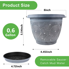 Fodetyff image of drainage holes and removable saucer protecting surfaces