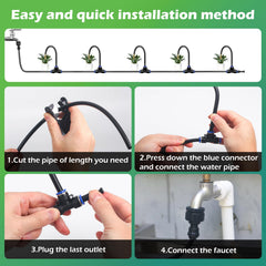 FOKATY nozzle rotated during watering to show directional control benefit