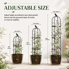 FOLLOOK detail of stackable sections for adjustable trellis height