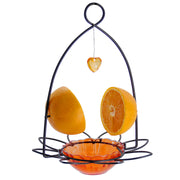 FORUP oriole feeder front view showing bright orange finish and bowl benefit