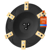 FourShow front view of replacement blade disc showing fit and balance benefit