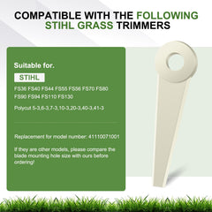 FourShow blades next to ruler showing 10.5 cm length for accurate sizing