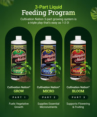 FoxFarm bloom mixed into gallon of water demonstrating correct dilution for weekly feedings